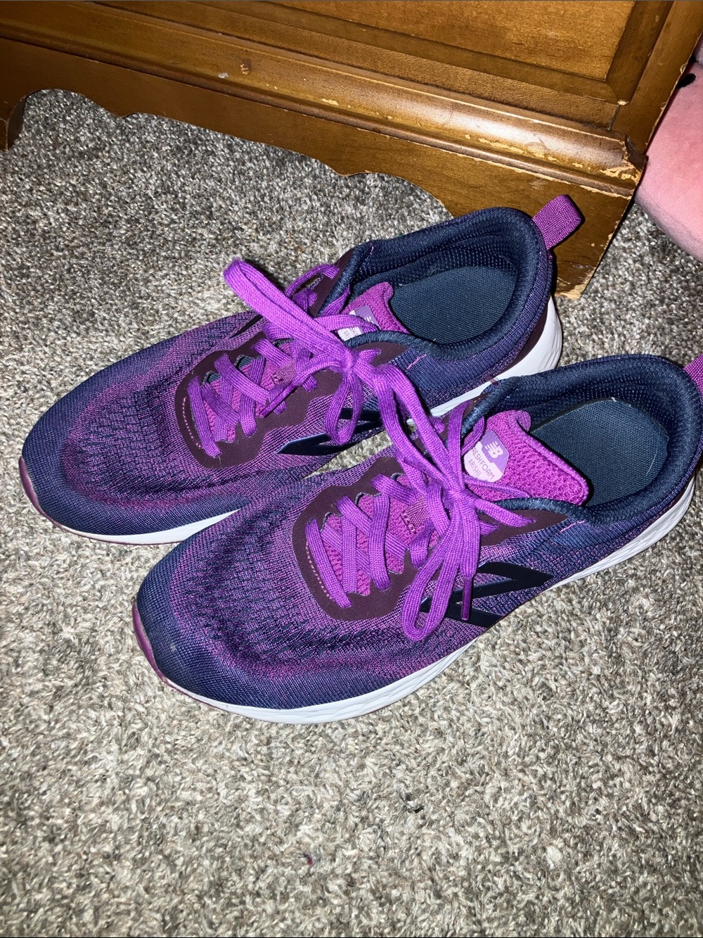 New Balance Fresh Foam Arishi Women's Navy and Purple Athletic Running Shoes 9.5